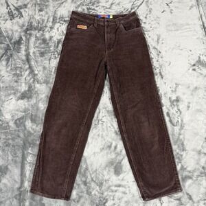 Empyre Corduroy Pants Mens 28x27 Brown Relax Straight Cotton Retro Skate Grunge